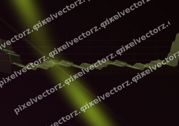 Glowing neon chart background in lime and pink