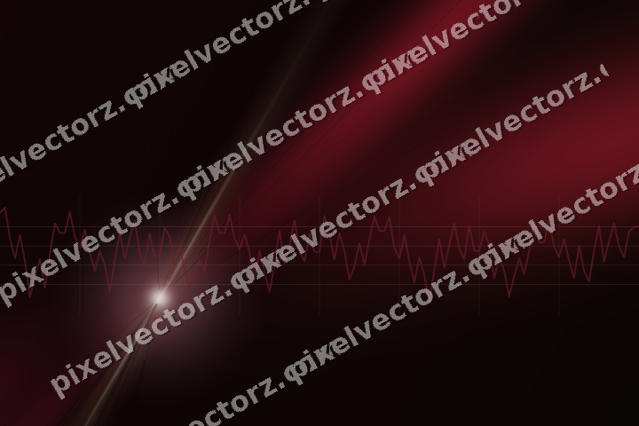 Glowing neon chart background in pink and red