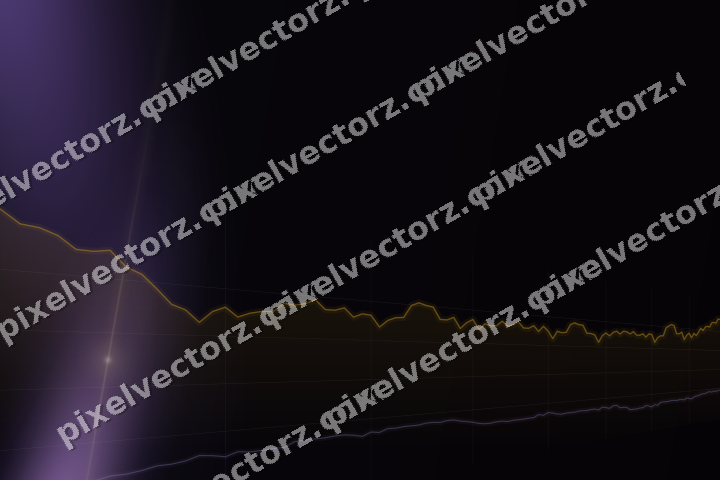 Glowing neon chart background in amber and purple