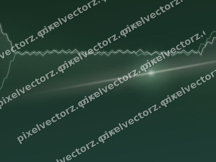 Glowing neon chart background in dark green and red