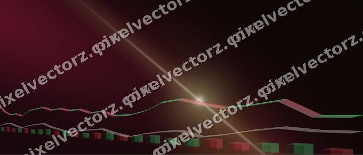 Glowing neon chart background in lime and pink