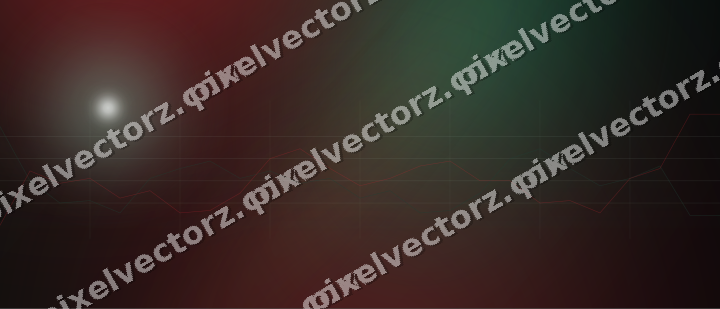 Glowing neon chart background in green and red