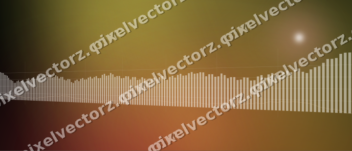 Glowing neon chart background in red and orange