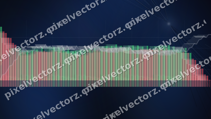 Glowing neon chart background in blue and amber