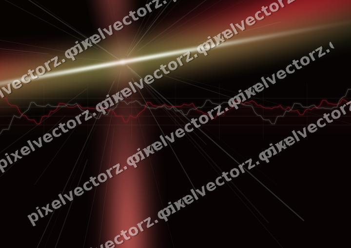 Glowing neon chart background in red and green
