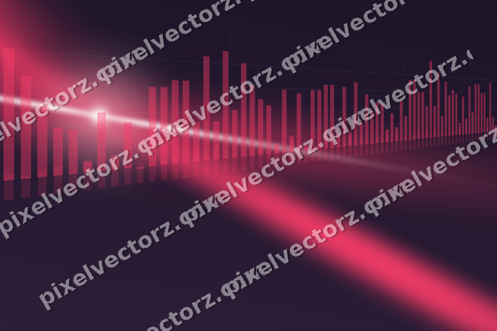 Glowing neon chart background in pink and amber