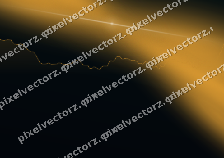 Glowing neon chart background in amber and teal