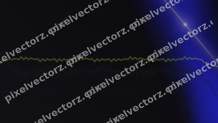 Glowing neon chart background in blue and purple