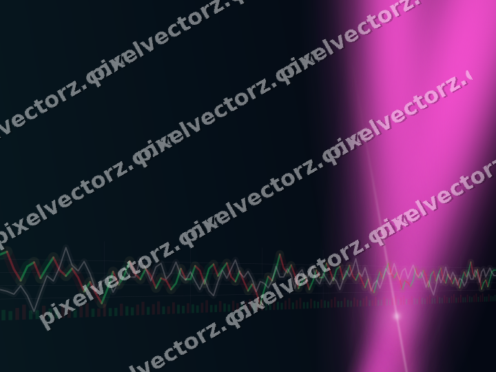 Glowing neon chart background in magenta and purple