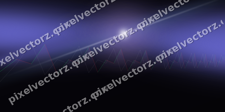 Glowing neon chart background in purple and blue