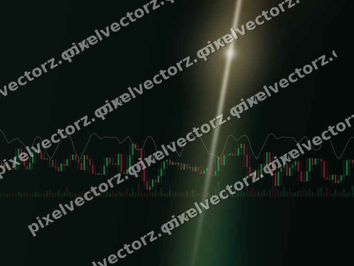 Leuchtender Neon Diagramm Hintergrund in Bernstein und Grün