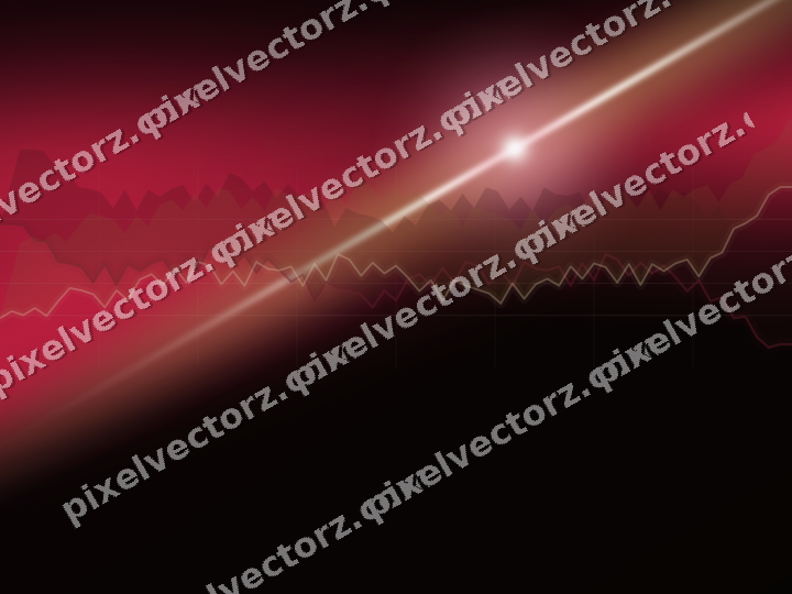 Glowing neon chart background in pink and red