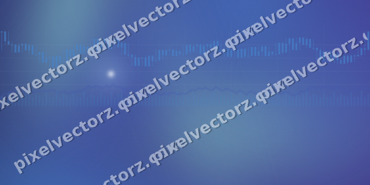 Glowing neon chart background in blue and cyan