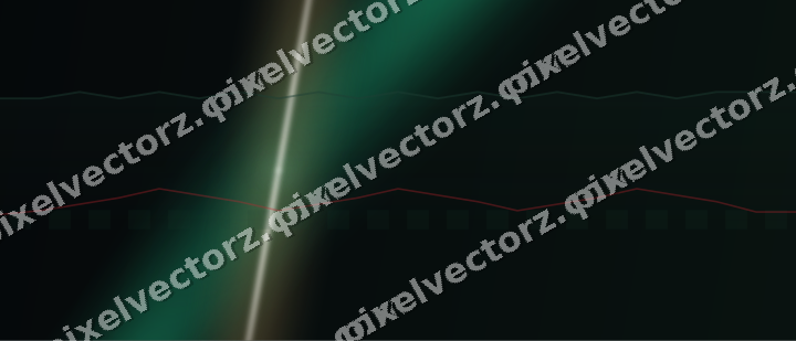 Glowing neon chart background in green and red