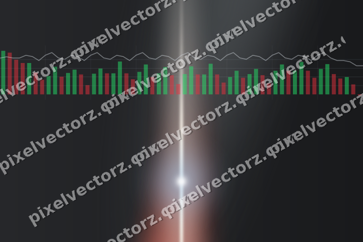 Glowing neon chart background in red and pale amber