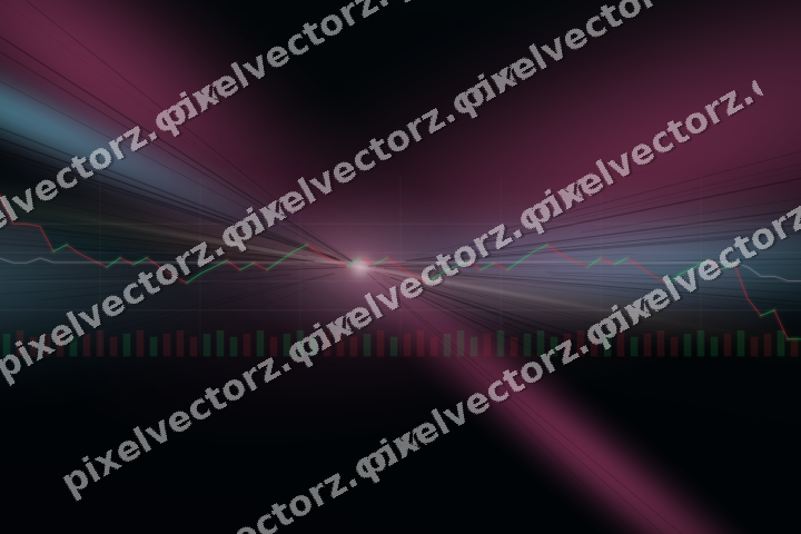 Glowing neon chart background in pink and cyan