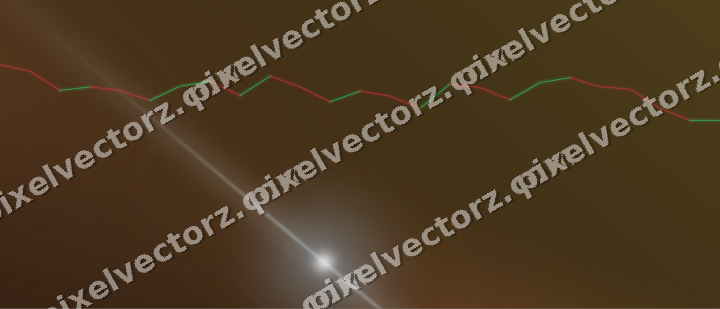 Glowing neon chart background in blue and orange