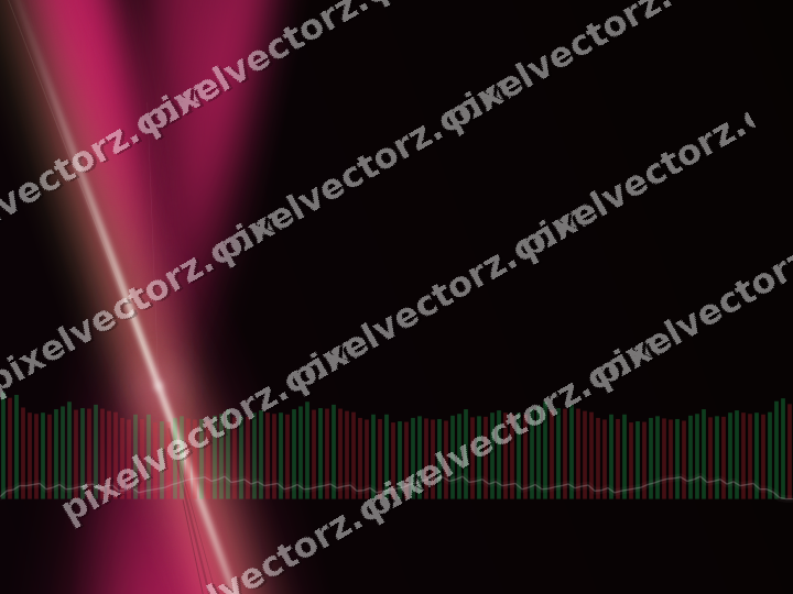 Glowing neon chart background in pink and yellow