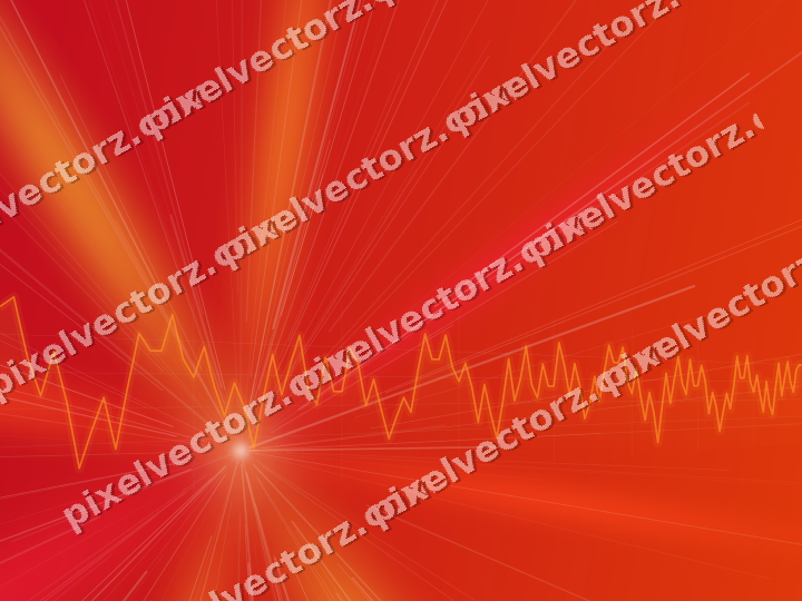 Glowing neon chart background in orange and amber