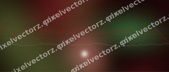 Glowing neon chart background in red and green