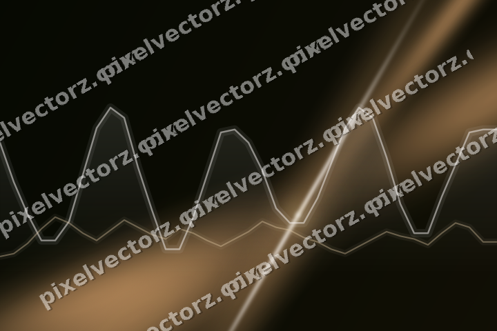 Glowing neon chart background in amber and orange