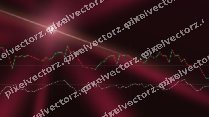 Glowing neon chart background in pink and amber