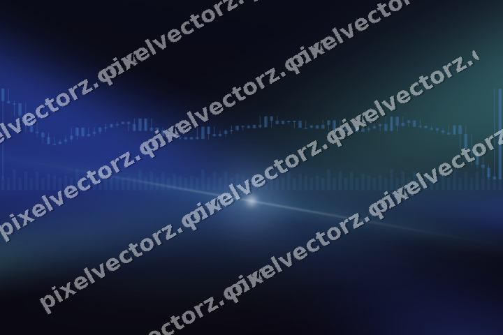 Glowing neon chart background in blue and cyan