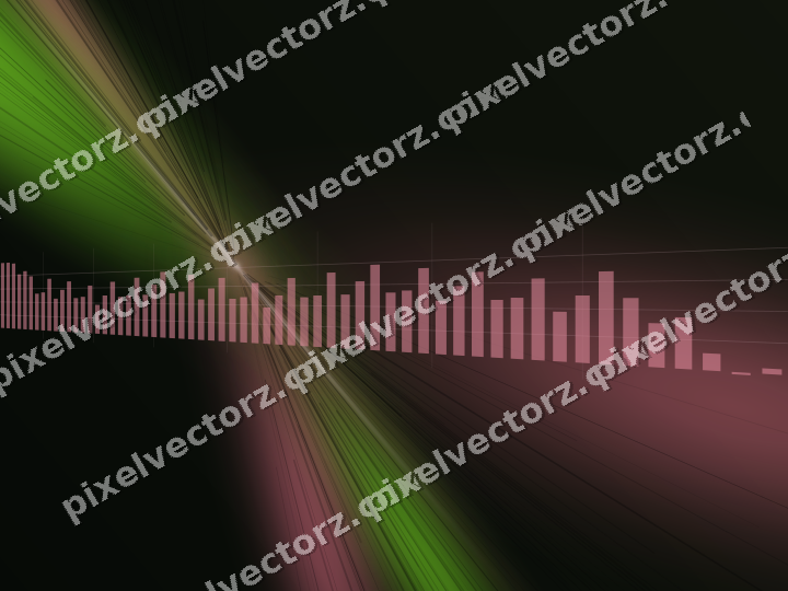 Glowing neon chart background in pink and lime