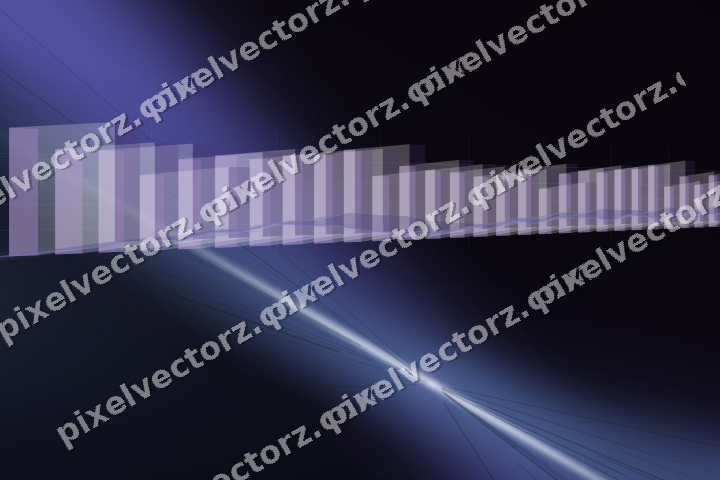 Glowing neon chart background in purple and blue