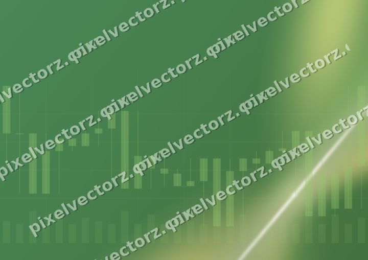 Glowing neon chart background in lime and yellow
