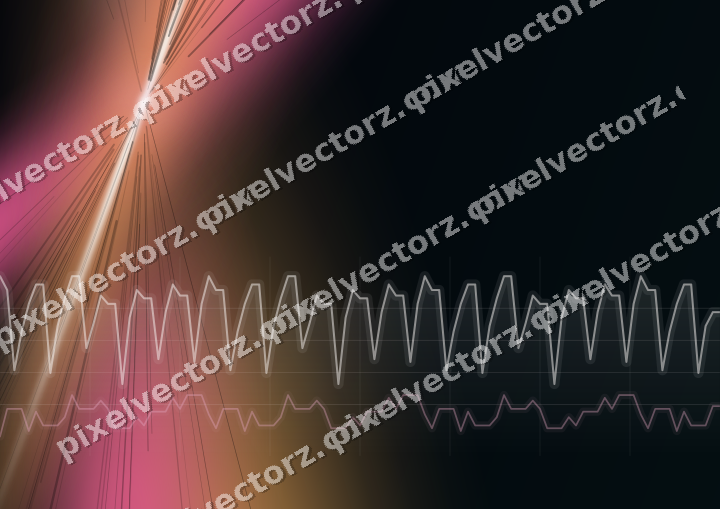 Glowing neon chart background in pink and cyan