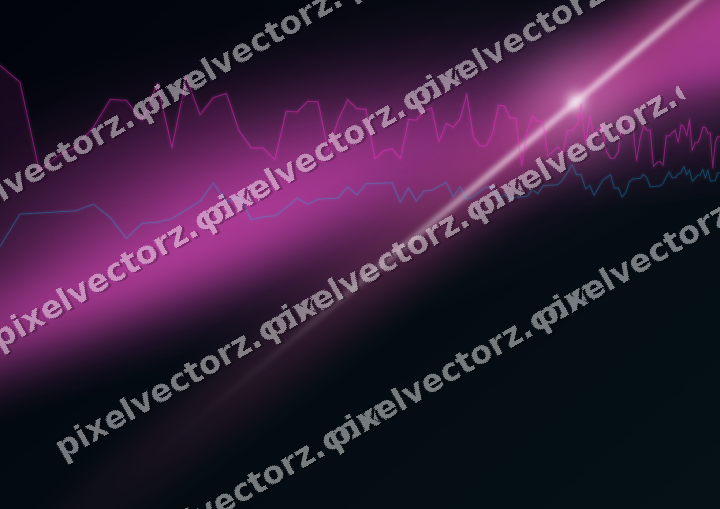 Glowing neon chart background in magenta and purple