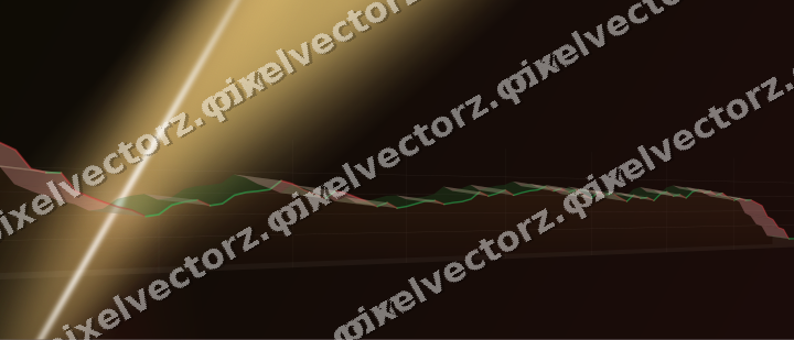 Glowing neon chart background in orange and amber
