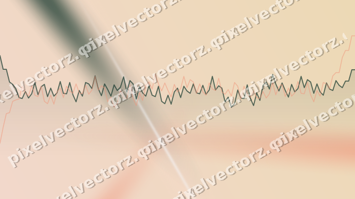 Soft pastel chart background in dark green and orange