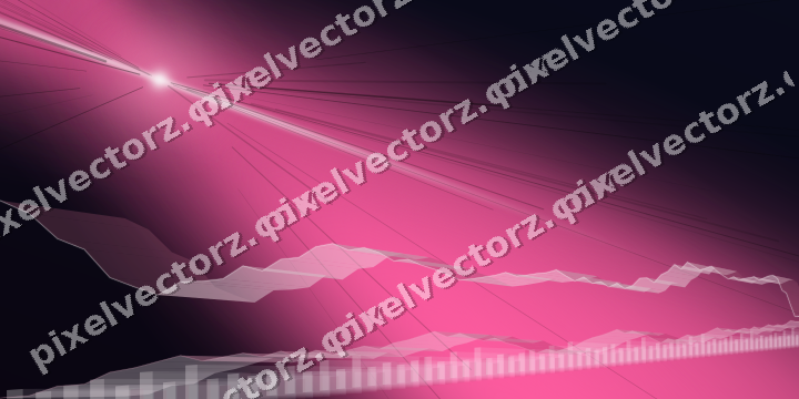 Glowing neon chart background in pink and blue