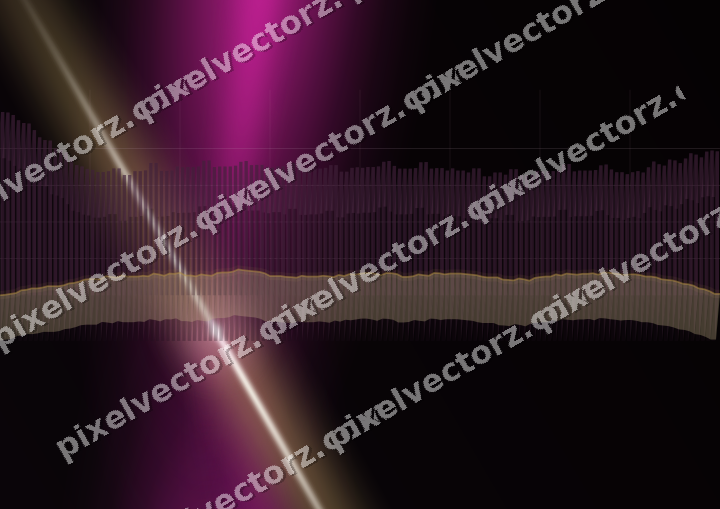 Glowing neon chart background in magenta and amber