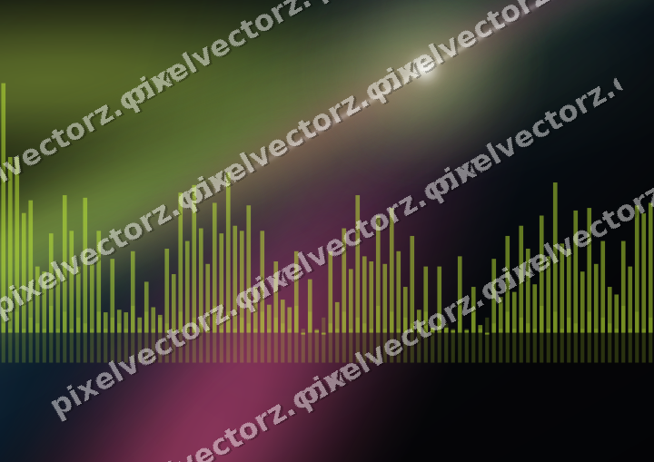 Glowing neon chart background in lime and amber