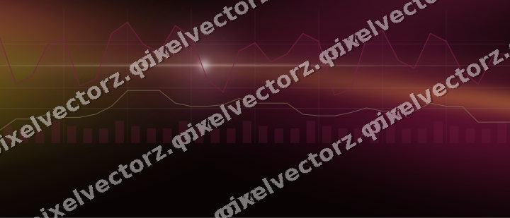 Glowing neon chart background in pink and yellow