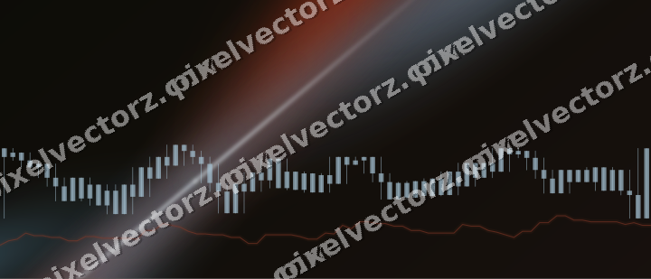 Glowing neon chart background in cyan and red