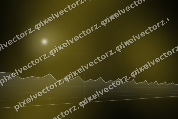 Glowing neon chart background in amber and yellow