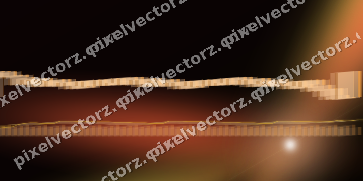 Glowing neon chart background in orange and amber