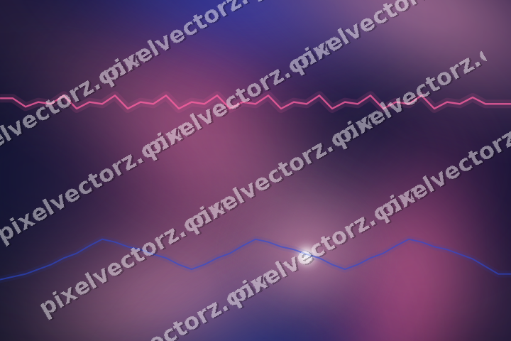 Glowing neon chart background in pink and blue