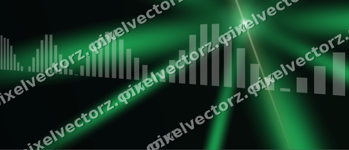 Glowing neon chart background in green and amber