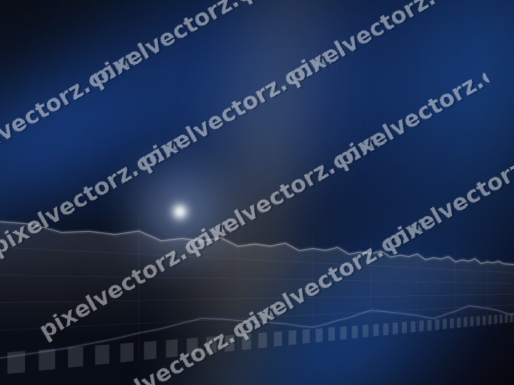 Glowing neon chart background in blue and amber