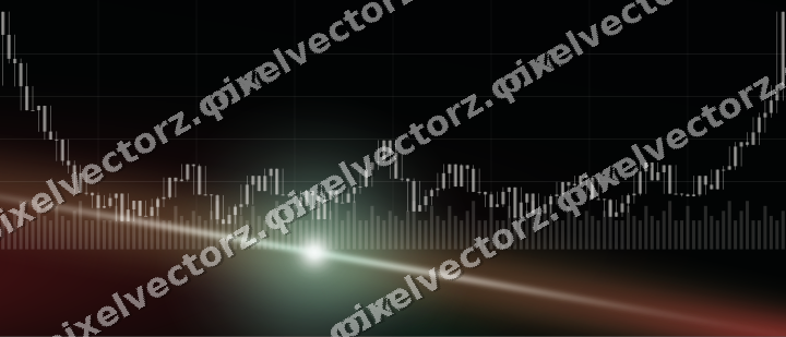 Glowing neon chart background in green and red