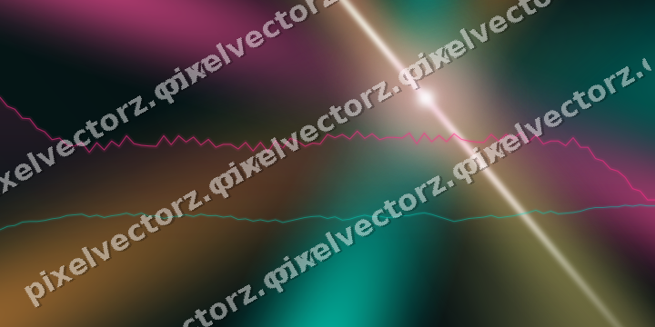 Glowing neon chart background in pink and orange