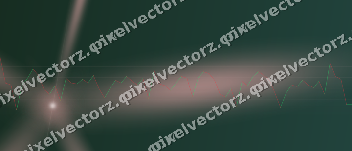 Glowing neon chart background in red and dark green