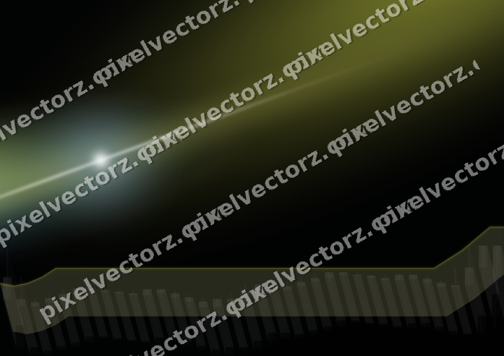 Glowing neon chart background in blue and yellow