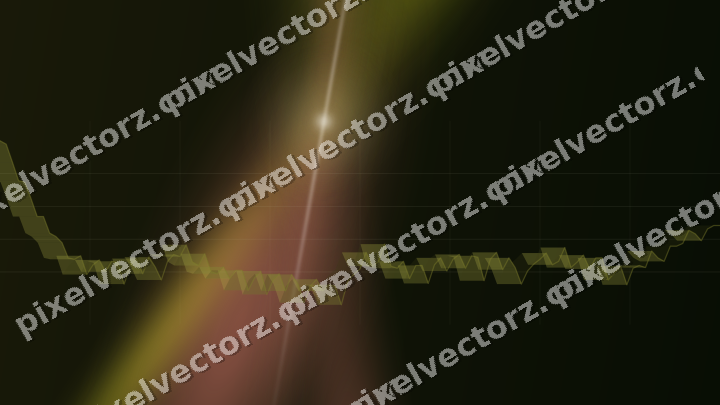 Glowing neon chart background in yellow and red