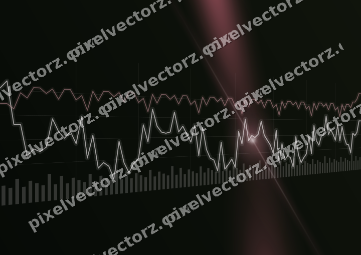Glowing neon chart background in pink and lime